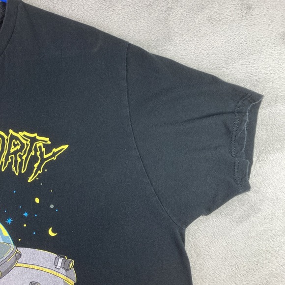 Rick and Morty Shirt Adult XL Black Cartoon Adult Swim Spaceship Graphic Tee - Picture 5 of 12